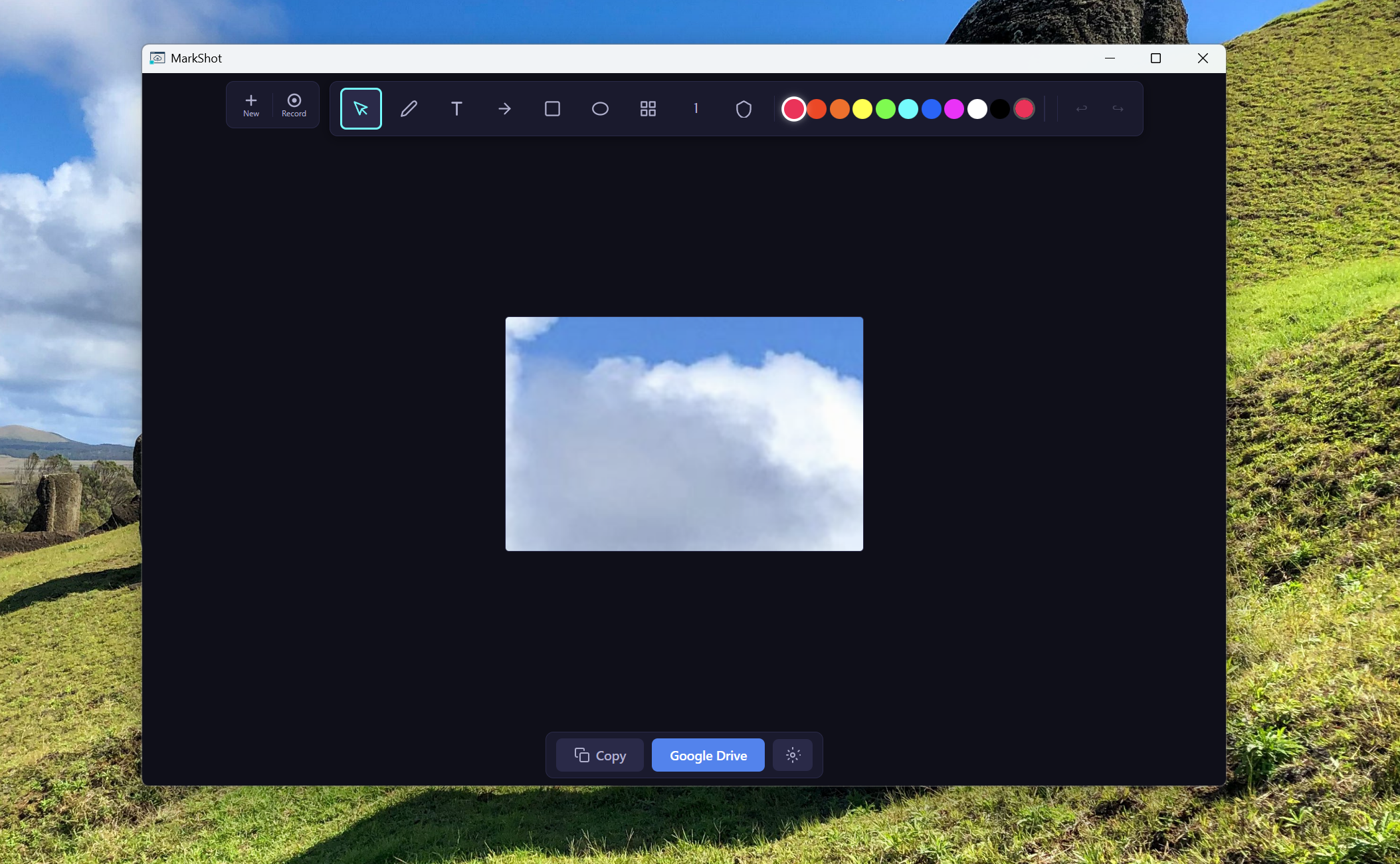 MarkShot エディタ画面